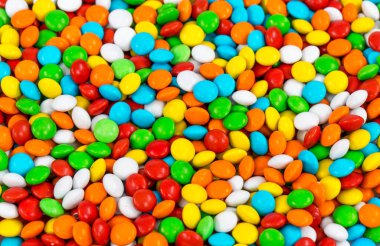 Renkli şeker arka plan. Üstten Görünüm.