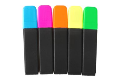 Beyaz Arkaplanda izole edilmiş renkli işaretler