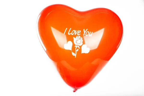 Balloon Form Heart White Background — Fotografia de Stock