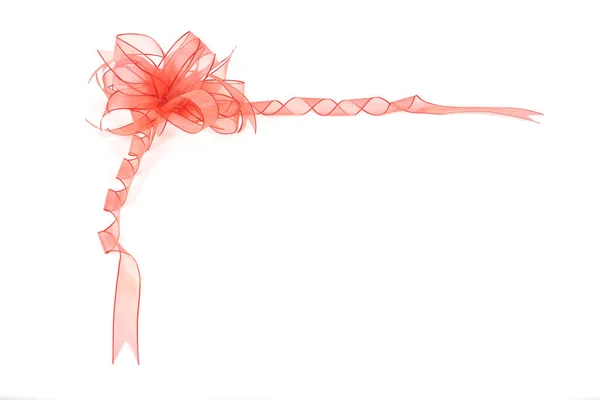 Pink Bow Ribbon Bows Isolated White Background — Fotografia de Stock