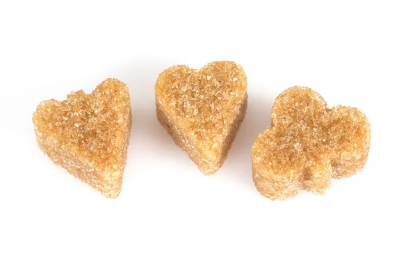 Herzförmige Kekse Auf Weißem Hintergrund — Stockfoto