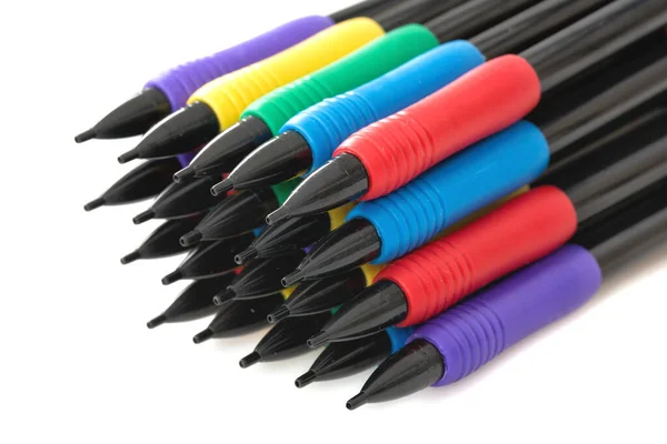 Colorful Pens Isolated White Background — Φωτογραφία Αρχείου
