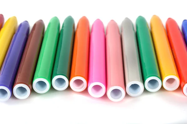 Colorful Markers Isolated White Background — Stock Photo, Image