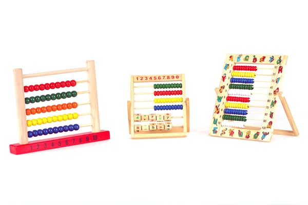 Abacus Geïsoleerd Een Witte Achtergrond — Stockfoto