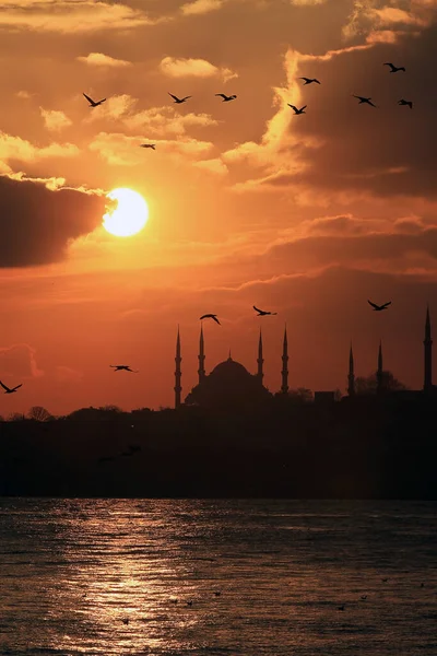 Istanbul Turkey Circa September 2019 View Mosque Evening Sun — Φωτογραφία Αρχείου