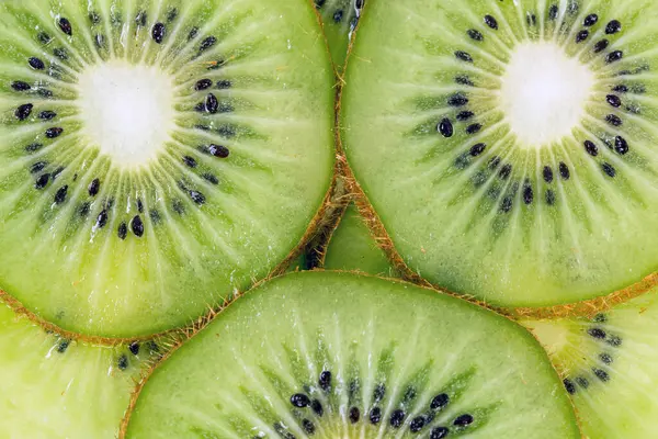 Kiwi Fruits Slices Close — Photo