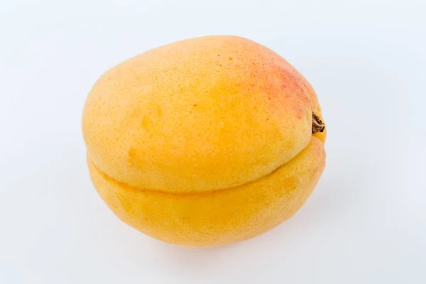 Fresh Ripe Apricot White Background — Stock Photo, Image