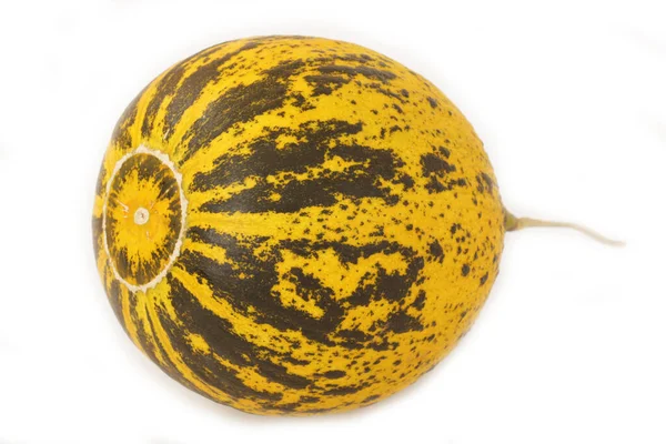 Melone Giallo Maturo Isolato Fondo Bianco — Foto Stock
