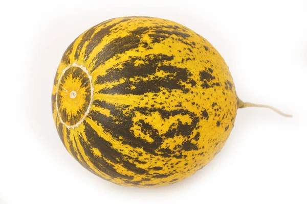 Melone Maturo Isolato Fondo Bianco — Foto Stock