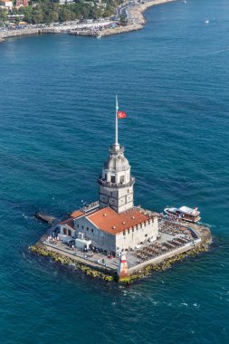 İstanbul, Türkiye-Temmuz 27, 2019: Bakire Kulesi 