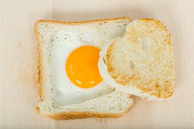 Kızarmış yumurta ve ekmek.