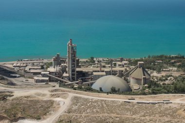 Big cement factory. Van cement factory, a cement plant, Van , Turkey 
