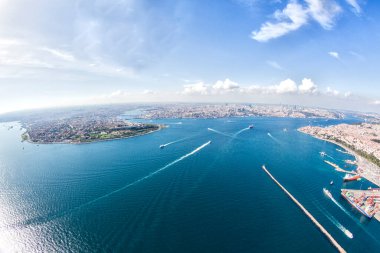 İstanbul şehrinin hava manzarası, hindi