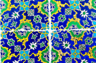traditional turkish style tile in the mosque