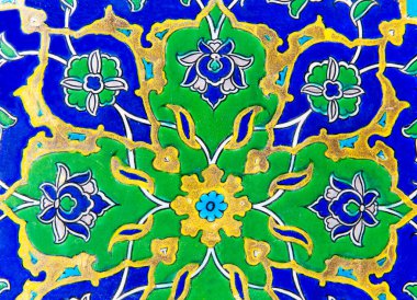 traditional turkish style tile in the mosque