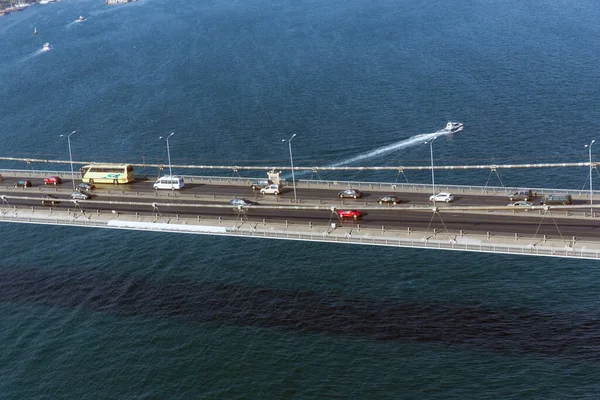 Aerial View City Bridge Bosphorus Istanbul Turkey — Foto Stock