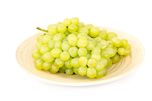 Świeże Dojrzałe Winogrona Białym Tle — Zdjęcie stockowe