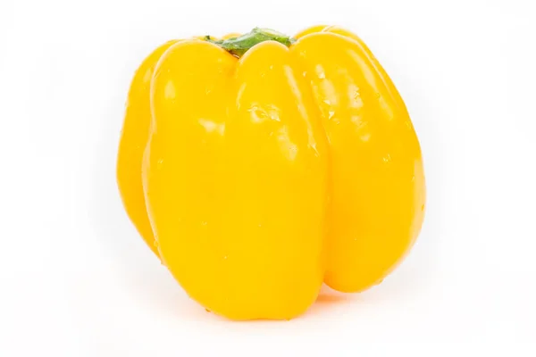 Gele Paprika Geïsoleerd Witte Achtergrond — Stockfoto