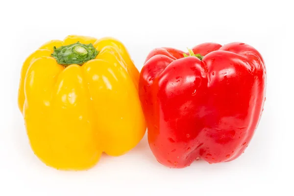 Red Yellow Pepper Isolated White Background — Stock Photo, Image