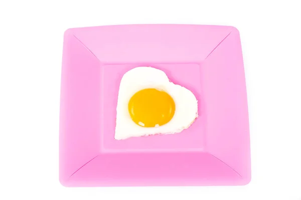 Egg Heart Shaped Sign White Background — 图库照片