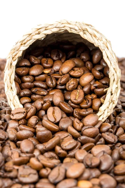 木の箱の中のコーヒー豆 — ストック写真