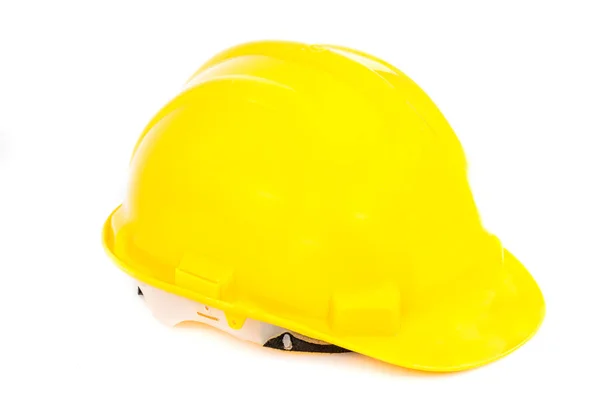 Yellow Safety Helmet Isolated White Background — Stock Photo, Image