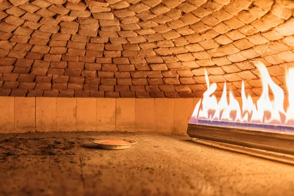 Image Clay Oven With Fire Stock Photo, Picture and Royalty Free Image.  Image 141417249.