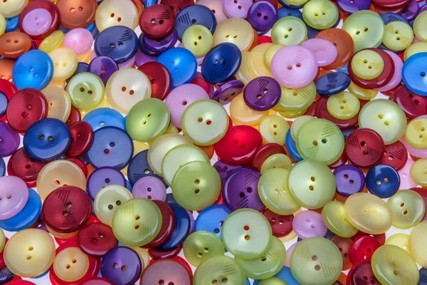 Flat Lay Colorful Buttons — стоковое фото