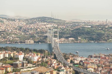İstanbul 'dan San Sebastian' ın panoramik görüntüsü, hindi