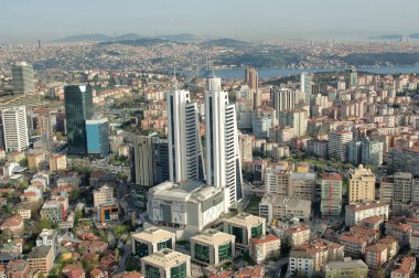 İspanya 'nın Barselona şehrinin hava manzarası