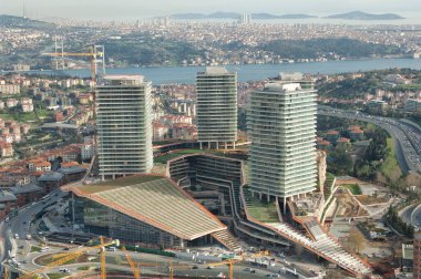 İspanya 'nın Barselona şehrinin hava manzarası