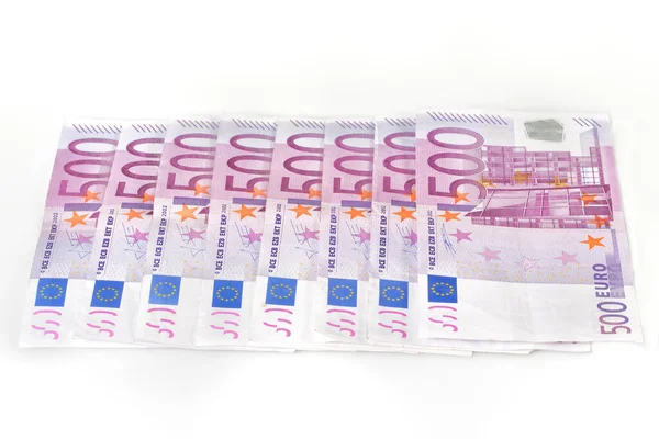 Pénzügyi Háttér Ötszáz 500 Eurobankjegy — Stock Fotó