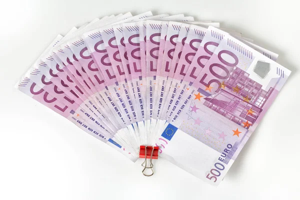 Денежный Фон 500 500 Евро Банкноты — стоковое фото