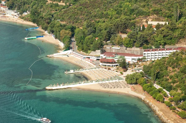 Yazın Deniz Manzarası Plaj Manzarası — Stok fotoğraf