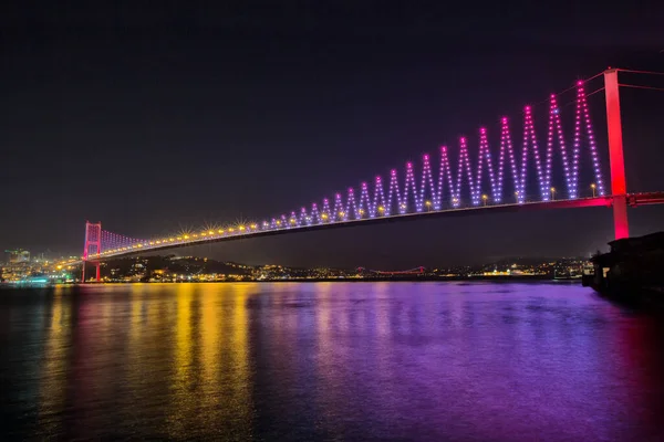 Pont Bosphore Longue Exposition Istanbul Turquie — Photo