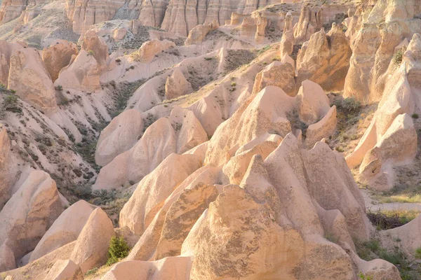 Krásná Krajina Skalních Útvarů Horách Cappadocii Cestování Dobrodružství Dovolená — Stock fotografie