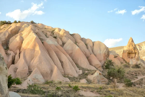 Beautiful Landscape Rock Formations Mountains Cappadocia Travel Adventure Vacation — Fotografia de Stock