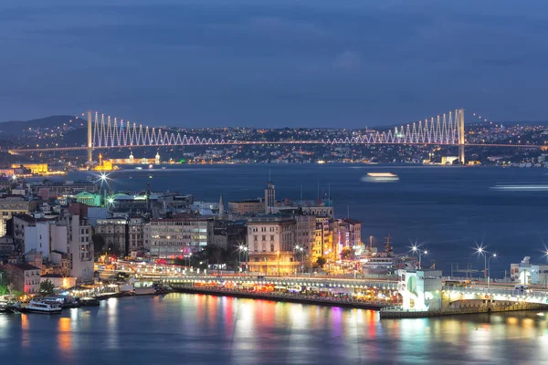 Evening View City Istanbul Turkey — стоковое фото