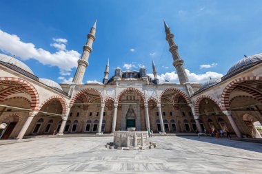 The Mihrimah Sultan Mosque is a 16th-century mosque located in the Edirnekapi district of the historical center of Istanbul, on top of the Sixth Hill; the bright symbol of the medieval architecture of the capital of the Ottoman Empire