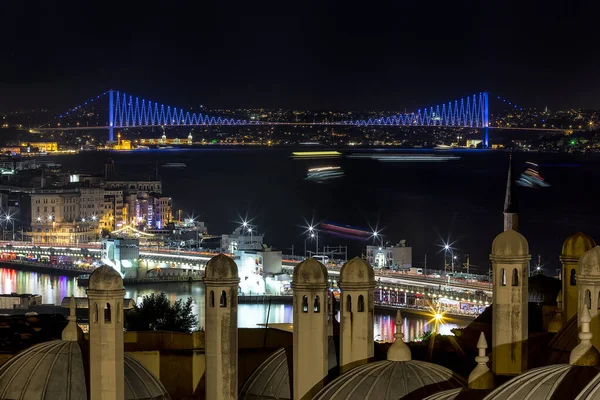 Evening View City Istanbul Turkey — Stok fotoğraf