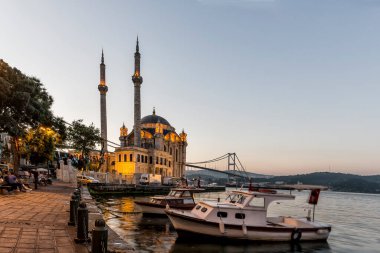 Istanbul, Turkey, October 23, 2019: View of Ortakoy Mosque