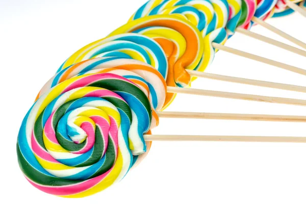 Colorful Lollipop Isolated White Background — Stock Photo, Image