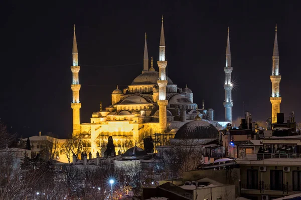 Blue Mosque Istanbul Winter Also Known Its Official Name Sultan — Stock Fotó