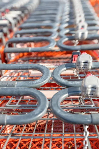 close up of a lot of shopping carts, textured background