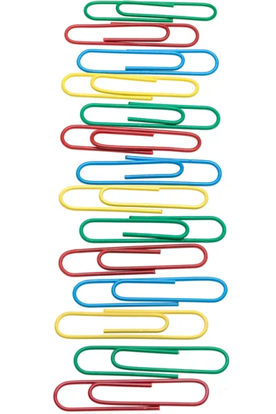 Close View Colorful Paper Clips — Stock Photo, Image