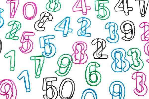 Numbers Pins White Background — 스톡 사진