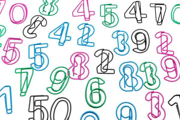 Numbers Pins White Background — Fotografia de Stock