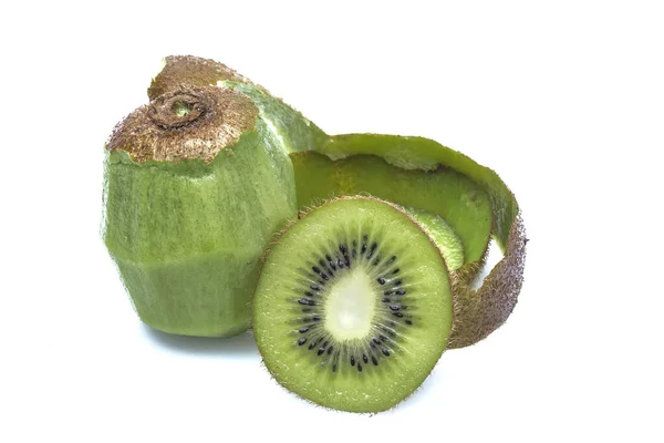 Gezond Eten Tropisch Fruit Hele Gesneden Kiwi Kiwi Fruit Stilleven — Stockfoto