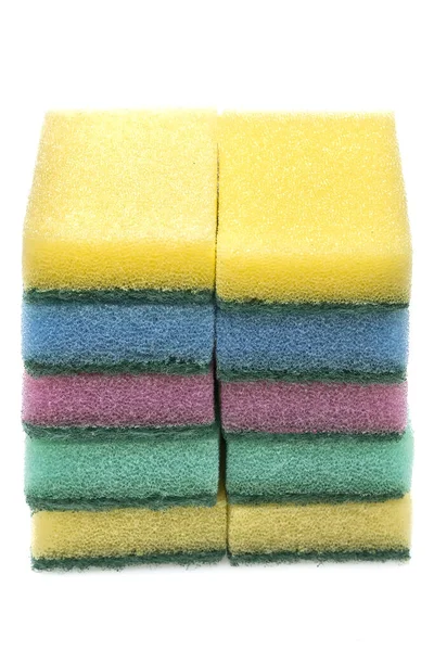 Closeup View Colorful Sponges — Stock Photo, Image