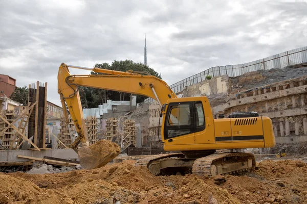 Excavadora Sitio Construcción — Foto de Stock